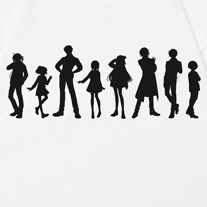Cartoon Anime Shadow Graphic T-shirt
