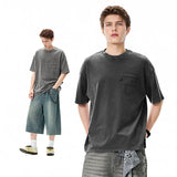 Front Pocket Solid Color Catchall T-Shirt