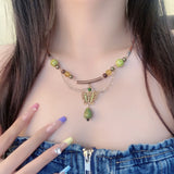 Handmade Pearl Fairycore Gift Heart Necklace