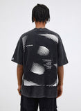 Finger Print Graphic Oversized T-shirt