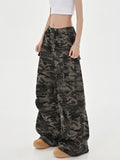 High Waist Camouflage Cargo Pants