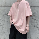 Oversized Elbow-length Sleeve Blank T-shirt
