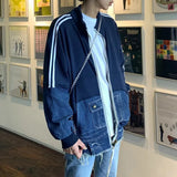 Luxury Striped Tassel Casual Denim Jacket