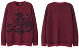 Flattering Grunge O-Neck Collar Knitted Sweater