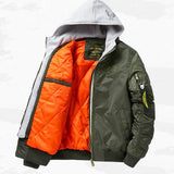 Patcjwork Thickened Cotton Padded Pilot Jacket