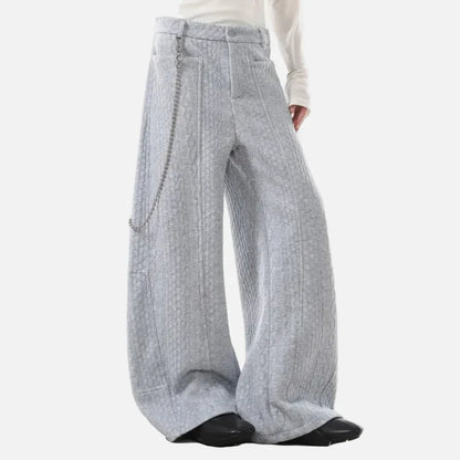 Versatile Thick Lined Wide Leg Casual Pants
