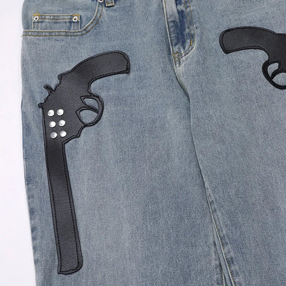 Rivet Vintage Punk Hip Hop Jeans