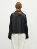 Retro Korean Style Single-Breasted Leather Jacket