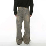 Patchwork Stylish Wornout Wide Leg Jeans