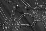 Vintage Washed Embroidery Denim Jeans