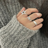 Y2K Star Adjustable Rings