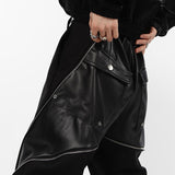 Y2K PU Leather Zippers Pants