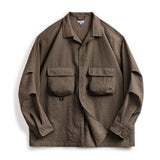 Men's Wrinkle-Free Seersucker Cuban Collar Shirt