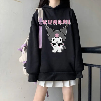 Spring Cute Japanese Style Kuromi Hoodie