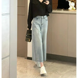 Elevated Light Colors High Waist Wide Jeans