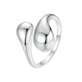 Chunky Water Droplet Sterling Silver Ring