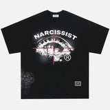 Grunge Eye Cross Graphic Printed T-Shirt