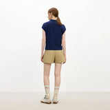 Women Youthful Summer Sporty Linen Blend T-Shirt