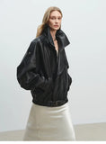 Luxury Oversized Black Leather Jacket