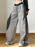 Wide Leg Striped Track Pants