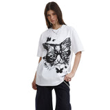 Y2K Stylish Urban Sweet Cat Print Cotton T-Shirt