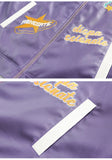 PU Leather Motorcycle Varsity Jacket