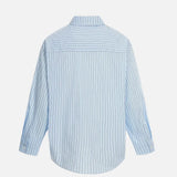 Streetwear Striped Graffiti Print Long Sleeve Shirt