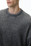 Streetwear Colorblock Loose Crewneck Knit Sweater