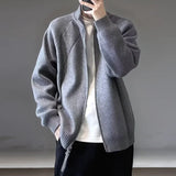 Y2K Warm Knitted Zip Up Casual Cardigan