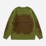 Streetwear Gradient Ombre Fuzzy Knit Sweater