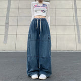 Y2K Effortless Wide Leg Cargo Jeans