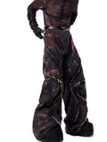 Heavy Industry Snowflake Stitch Mesh Jeans