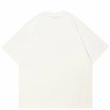 Funny Greedy Cat Graphic White T-Shirt