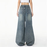 Vintage Low Waist Baggy Blue Jeans