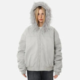 Stylish Lightweight Padded Fur Down Jacket