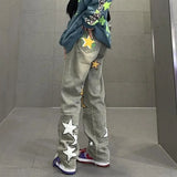 High Waist Vintage Star Hip Hop Jeans