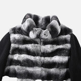 Luxury Wool Rabbit Fur Knitted Cardigan