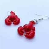 Funny Red Lobster Building Block Earring