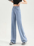 Women Comfort Thin Summer Style High Waist Jeans