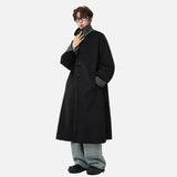 Lightweight Plaid Single Breasted With Belt Woolen Coat