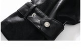 Streetwear High Collar Motorcycle Leather Jacket