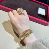 Luxurious Sapphire Sterling Gold Ring
