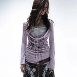 Grunge Aesthetic Tattoo Print Two-Piece T-Shirt