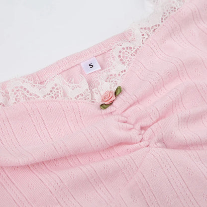 Coquette Long-Sleeve Crop Top