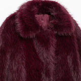 Warm Thick Faux Fur Casaul Woven Coat