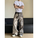 Fried Tie Dye Loose Straight Jeans