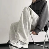 Casual Solid Color Baggy Fleece Sweatpants