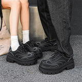 Autumn Cool Versatile Black Derby Shoes