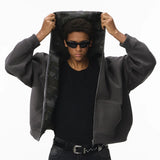 Camouflage Reversible Hooded Zip-Up Sweatshirt