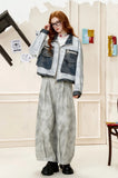 Elevated Hip Hop Denim Racing Jacket